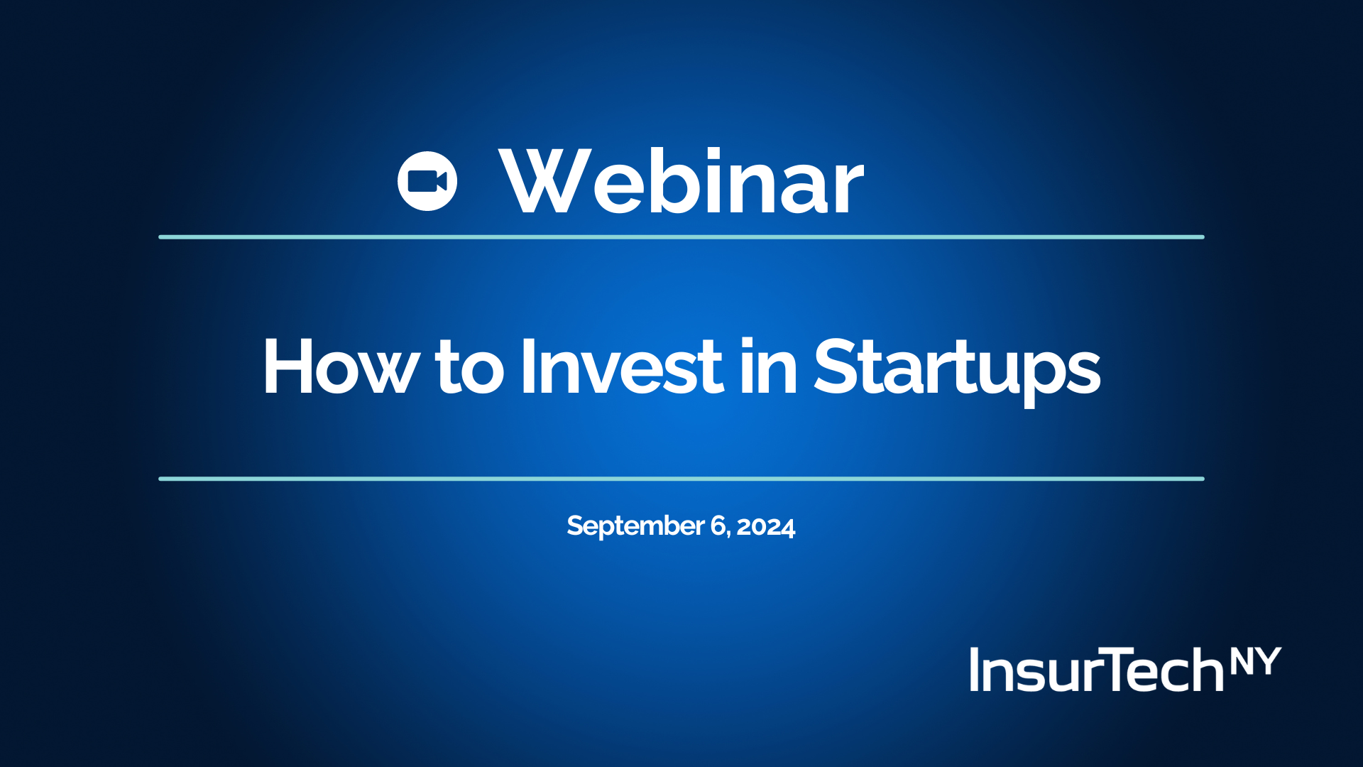 InsurTech Webinar: How to Invest in Startups